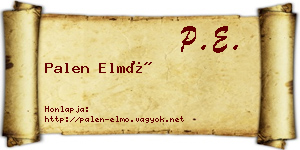 Palen Elmó névjegykártya